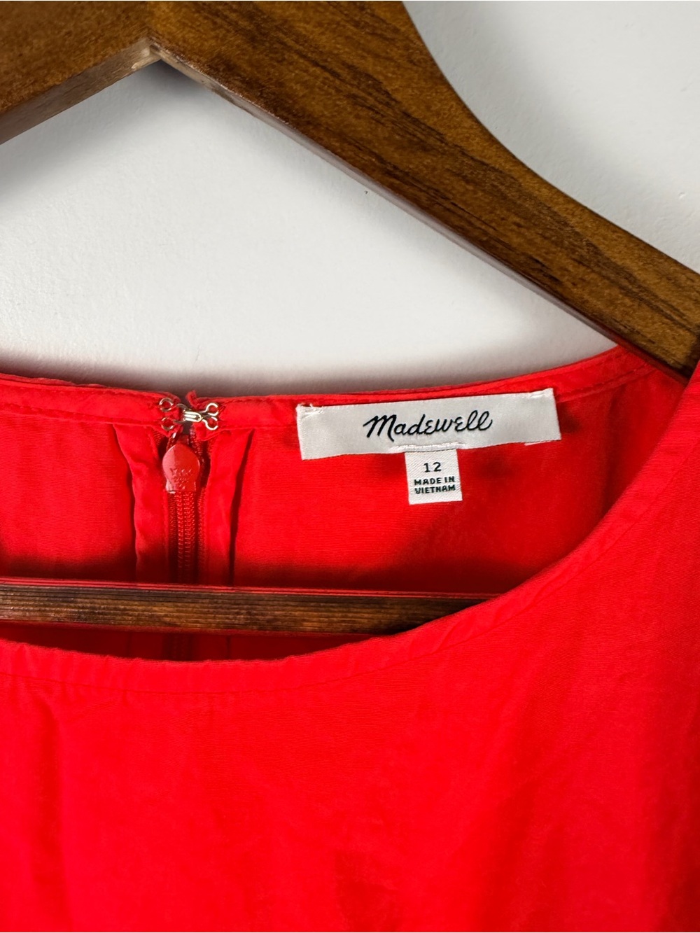 Madewell Poplin Crewneck Bubble-Sleeve Mini Dress in heirloom rose size 12 - Picture 5 of 10